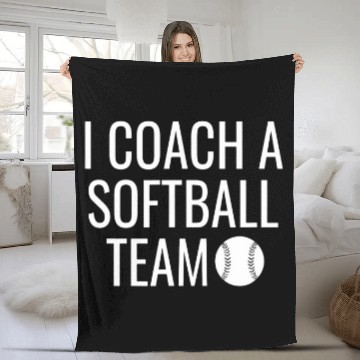 Discover I Coachs A Softball Team Fleece Blankets