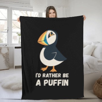Discover Id Rather Be Puffin Lover Iceland Animal Seabird Lover Baseball Tees Fleece Blankets