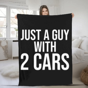 Discover Funny Car Guy Just a Guy With 2 Carss Lover Racing Drifting Zip Fleece Blankets