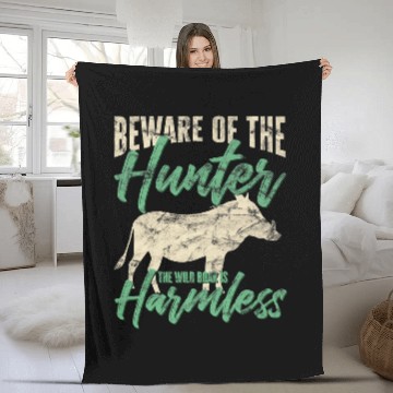 Discover Mens Wild Pig Hunter Wild Boar Hunting Fleece Blankets