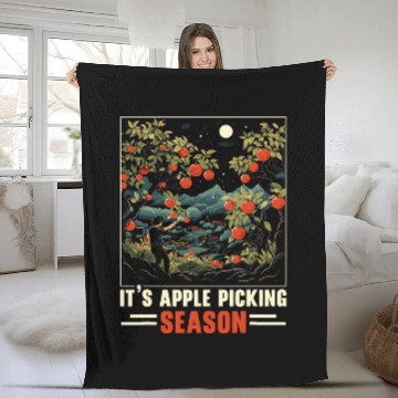 Discover Apple Picking Apple Tree Apple Fruit Lover Apple Farmer 215 Fleece Blankets