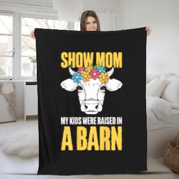 Discover Backprint Cow Cow Showing Livestock Show Fleece Blankets