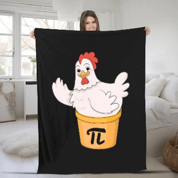 Discover Chicken Pot Pie Funny Math Pi Day Funny Cute Food Lovers Fleece Blankets
