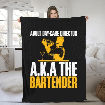Discover Adult Daycare Director Aka the Bartender 21 Baseball Tees Fleece Blankets