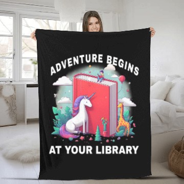 Discover Adventure Begins At Your Library Summer Reading Program 2024 213 Fleece Blankets