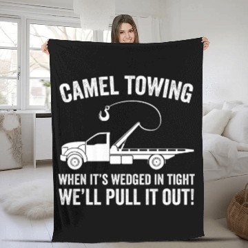 Discover Camel Towing Tow Truck Wrecker Operator Driver For Men Dad Fleece Blankets