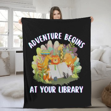 Discover Adventure Begins At Your Library Summer Reading 2024 Animals 21 Fleece Blankets