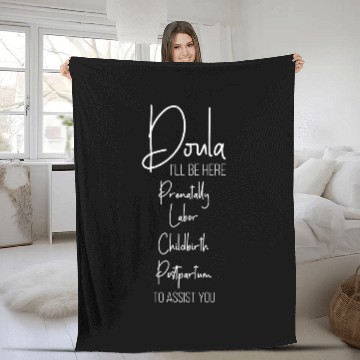 Discover Doula Birth Coachs Prenatally Labor Postpartum Appreciation Fleece Blankets