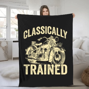 Discover 80s Classic Motorcycle For Old Racer Classically Trained Fleece Blankets