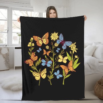 Discover Grunge Fairycore Aesthetic Cottagecore Butterfly Fleece Blankets