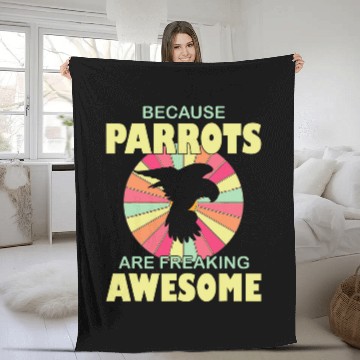 Discover African Gray Parrots Biologist Ornithologist Birdwatching 3 Fleece Blankets