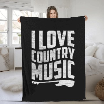 Discover I Love Country Music 4 Fleece Blankets