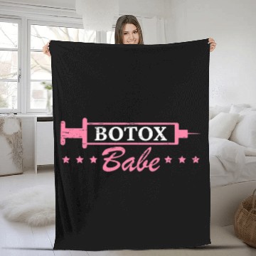 Discover Botox Babe Skin Beauty nurses Clinic Doctor Baseball Tees Fleece Blankets