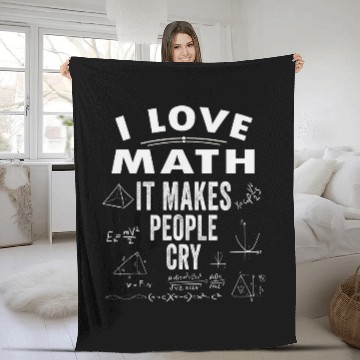 Discover I Love Math Funny Math Nerd Funny Math Fleece Blankets