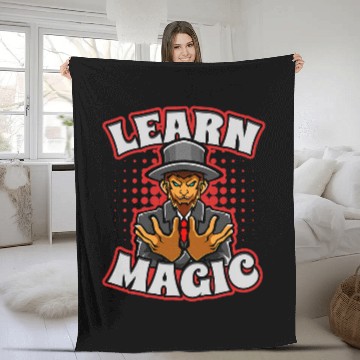 Discover Funny Learn Magic Magician Monkey Talented Ape Fleece Blankets