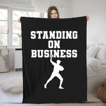 Discover Baseball Men Standing On Business Boys Baseball Team School 2 Fleece Blankets