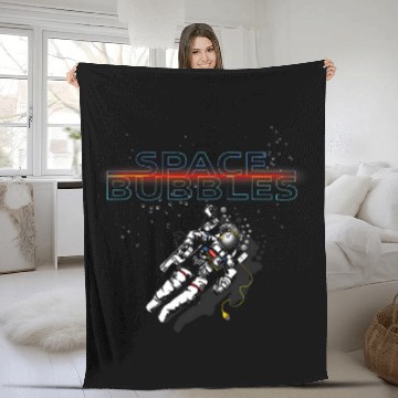 Discover Astronaut in outer space flat earth space bubbles Baseball Tees Fleece Blankets