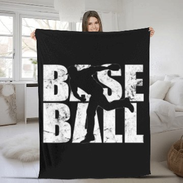 Discover Baseball Softball Funny Baseball Pitcher Player Vintaige Baseball Tees Fleece Blankets