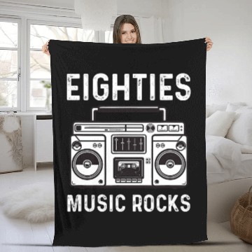 Discover Eighties Music Rocks 80s Music Fleece Blankets