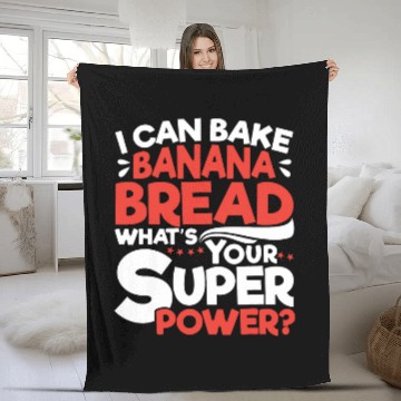 Discover Banana Bread Baker Bakery Baking Chef Cook Food Lover 21 Fleece Blankets