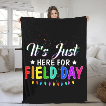 Discover Field Day Quote Slogan Student Child Kid Coachs Fun Fleece Blankets