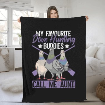 Discover Dove Hunting Aunt And Dove Hunter Aunty Fleece Blankets