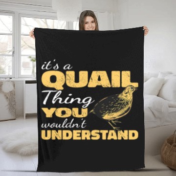 Discover Its a Quail Thing you wouldnt understand quail hunting Zip Fleece Blankets