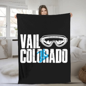 Discover Skiing Ski Vail Colorado Snowboarding Mountain Snowboard Snowboarder Fleece Blankets
