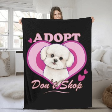 Discover Adopt Dont Shop Bichon Frise Dog Rescue Adoption Baseball Tees Fleece Blankets