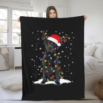 Discover Black Lab Labrador Christmas Santa Hat Light Funny Dog Xmas Baseball Tees Fleece Blankets