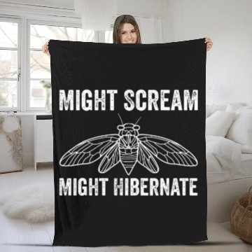 Discover Funny Cicada Might Scream Might Hibernate Entomologist Baseball Tees Fleece Blankets