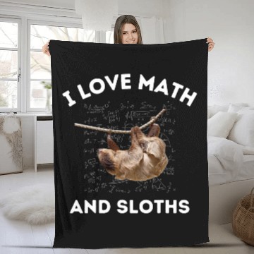 Discover I Love Math and Sloths Sloth Lover Algebra Teacher Baseball Tees Fleece Blankets