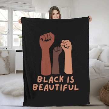 Discover Black Is Beautiful Cute Black History Month Fleece Blankets