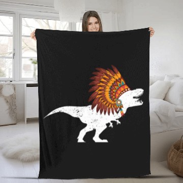 Discover Dinosaur Native American T Rexs Indian For Men Boys Baseball Tees Fleece Blankets