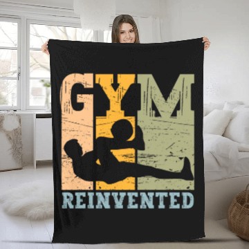 Discover Gym Reinvented Muscle Growth Strength Training Fleece Blankets