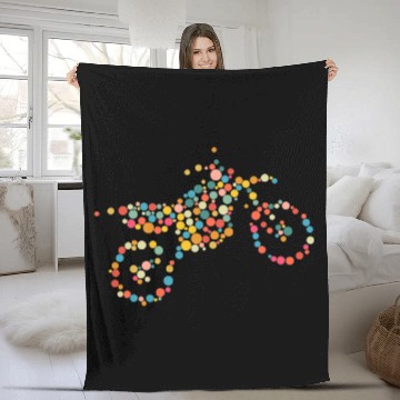 Discover Happy International Dot Day Colorful Polka Dot Motorcycle 22 Fleece Blankets