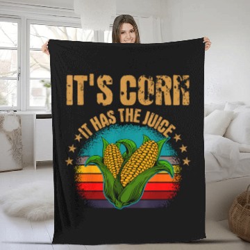 Discover Corn Retro vintages Grower Maize Farmer Cereal Grain Planter Fleece Blankets
