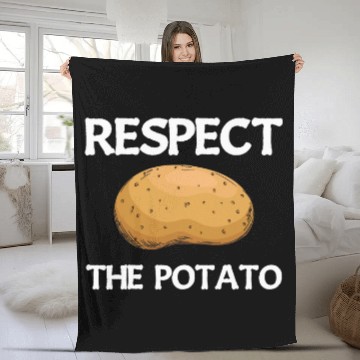 Discover Respect The Potato 2Funny Vegetable Root Potatoes Pun 28 Fleece Blankets
