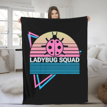 Discover Funny Entomology Entomologist Retro Ladybug Squad Baseball Tees Fleece Blankets