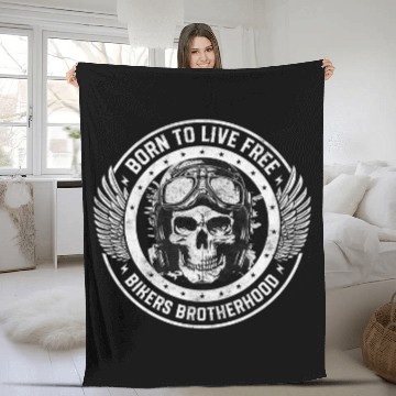 Discover Biker Racer Motorcycle Brother Fleece Blankets
