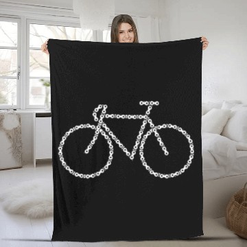 Discover Bicycle Chain Drawing Cycling Lover Fleece Blankets