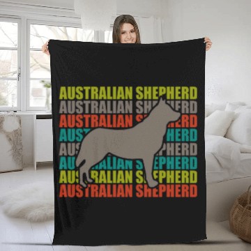 Discover Australian Shepherd Silhouette Dog Lover Aussie Owner Baseball Tees Fleece Blankets