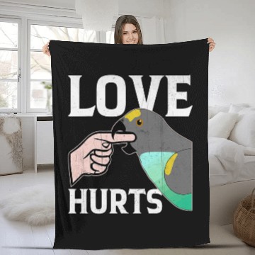 Discover Love Hurts Parrot 2Pet Shop Owner Fleece Blankets