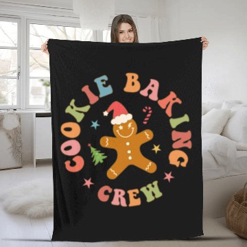 Discover Cookie Baking Crew Christmas Festive Holiday Baking Design Fleece Blankets