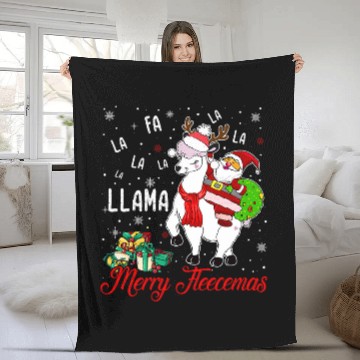 Discover Llama Lover Christmas Llama Santa fa la la llama night Baseball Tees Fleece Blankets