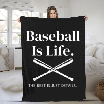 Discover Baseball Is Life The Rest Is Just Details Baseball Player 2 Baseball Tees Fleece Blankets
