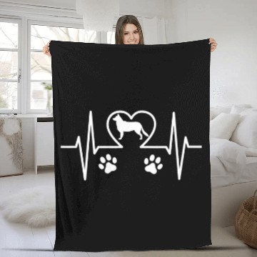 Discover Border Collie Dog Breed Heartbeat Paw Prints Baseball Tees Fleece Blankets
