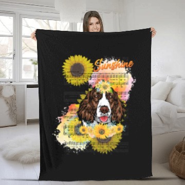 Discover Eglish Springer Spaniel You Are My Sunshine Fleece Blankets