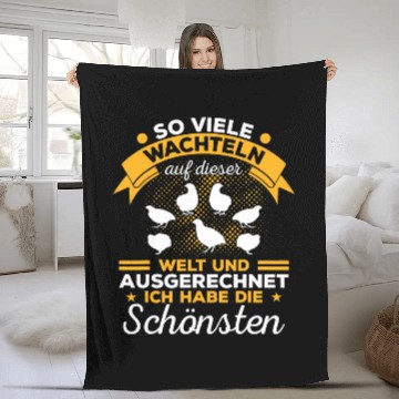 Discover Quail breeder quail funny saying Fleece Blankets