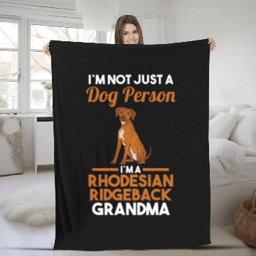 Discover Dog Grandmother Rhodesian Ridgeback Grandma Fleece Blankets